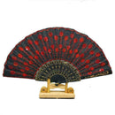 Peacock-Pattern Folding HandHeld Dance Fan Embroidered Party Prom Wedding S D6M1