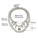 Gothic Big Lock Key Angel Pendant Necklace Punk Hip Hop Choker Necklace Jew3 Gw