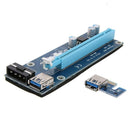 PCI-E 1x to 16x Mining Machine Extender Riser Adapter with 15Pin-4Pin Cable