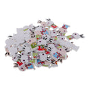 50Pcs Lovly Cartoon Ribbit Wood Buttons for Kid's Game DIY Sewing Gift Craft