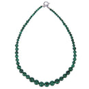 Charm Green Malachite Necklace OT Clasps Round Beads Necklace Women Jewelry