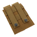 Outdoor Double Pouch Bag Flashlight Holder Sports Travel Pouch Khaki Nylon