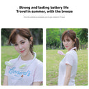 Portable 3 Speed Neckband Fan USB Rechargeable Travel Wearable Air Cooler