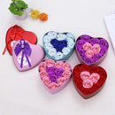 11Pcs/Box Artificial Flowers Rose Soap Flower Heart Shape Diy Wedding Decor L8O4