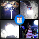 24 LED  Solar Power Rechargeable Flashlight Camping Tent Light Outdoor Hand Lamp