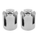2 Pack 316 Stainless Steel 90 Degree Cross Clip 3mm Wire Rope Fitting Hardware -