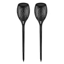 2Pcs  Solar Powered Colorful Garden Patio 33 LED Torch Path Flame Light #