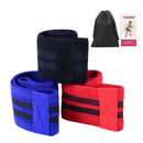 Red+Blue+Black Hip Band Yoga Booty Leg Loop Squat-Resistance Band w/Carrying Bag