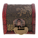 Retro Small Wooden Jewelry Box Organizer Storage Case Container with Lock Lady