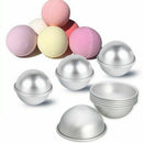 6pcs 3 Set Aluminum Bath Bomb Molds DIY Bath Fizzy Sphere Round Ball Molds