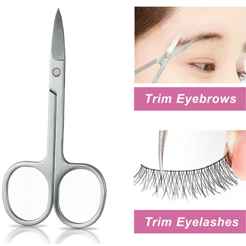 Curved Eyelash Eyebrow Nose Hair Scissor Remover False Lash Trimmer Cutter