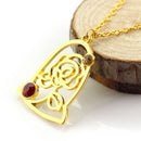 Beauty And The Beast Story Book Frame Belle Rose Charm & Pendant Necklace