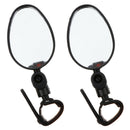 2Pcs Rotatable Reflective Safety Bike Rear View Mirror for 15-35mm Handlebar