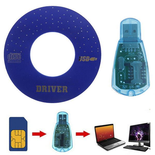 USB SIM Card Reader Copy/Cloner Kit SIM Card Reader GSM CDMA SMS Backup + Ew