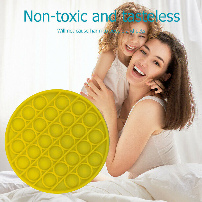 Push Bubble Fidget Sensory Toys Relief Stress Soft Squeeze Toys (Yellow)