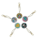 5pcs DIY Full Drill Diamond Painting Animals Keyring Cross Stitch Keychain