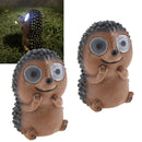 2xBright Eye Solar Power LED Pet Animal Garden Ornaments Gift Decor-Hedgehog