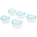 Pack of 5, Bird Parrot Clear Acrylic Feeding Cups Cage Hanging Bowl Seed Water