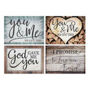 4 Pack You and Me DIY 5D Diamond Painting Kits Full Drill Cross Stitch Decor