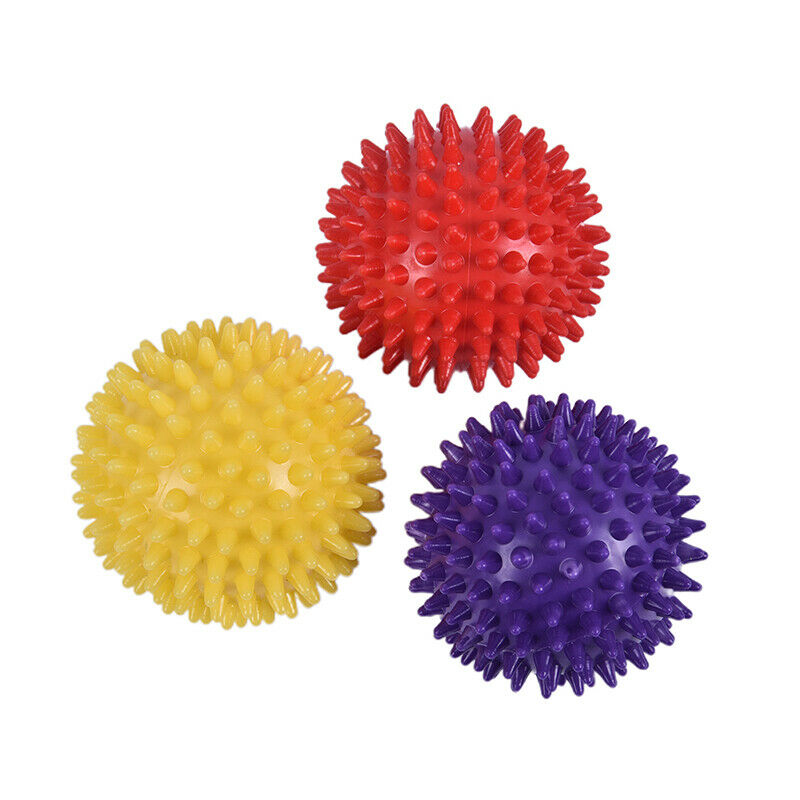 7CM Yoga Massage Ball Spikey Gym Balls Spiky Trigger Point Stress ReliefB Bj