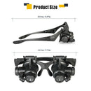 Watch Tools Watch Repair Tool Kit Head Wearing Magnifying Glass With Led Li J8N2