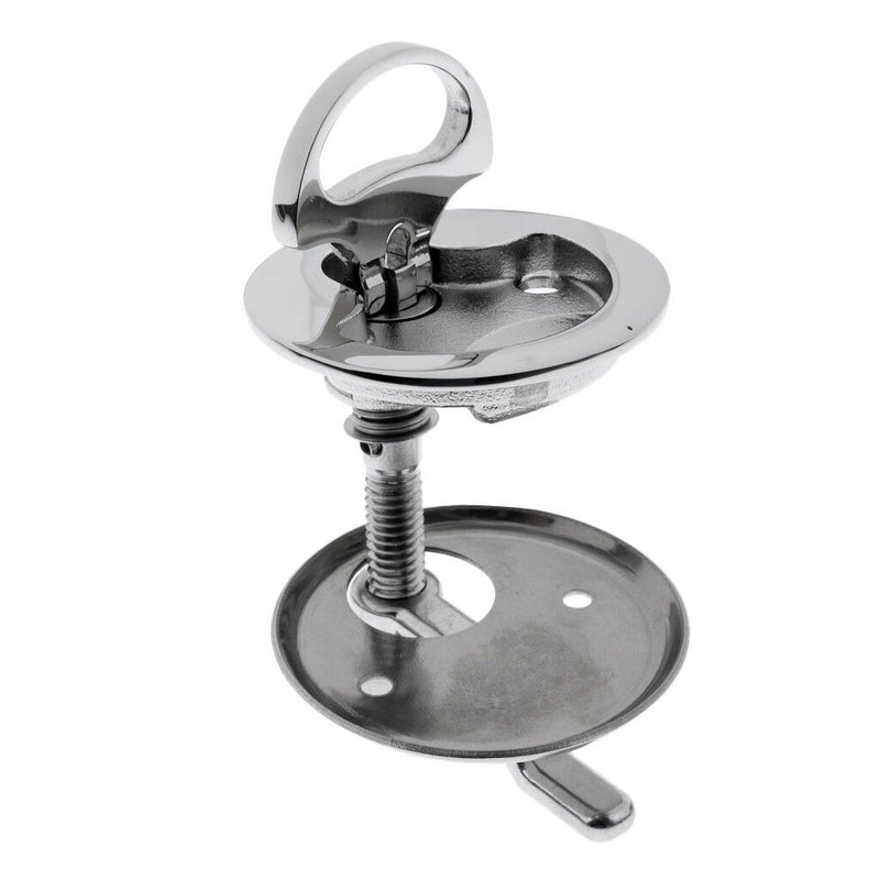 Stainless Steel Turning Lock Boat Hatch Latch with Lift Handle 2"
