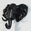 2 Wall Door Clothes Hat Bags Towel Hooks Decorative Elephant + Horse Black