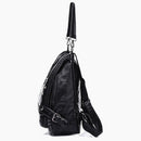 New Washed Leather Backpack Female Korean Version Of the Color Embroidery C