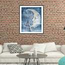 5D DIY Full Drill Diamond Painting Moon Face Cross Stitch Mosaic Craft Kit
