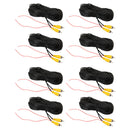 8 Packs Car Bus Trailer Truck RCA Reverse Rear View Parking Camera Video Cable