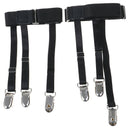 2 Pcs Men Shirt Stays Belt Non-slip Locking Clips  Keep Shirt Tucked Leg Str_