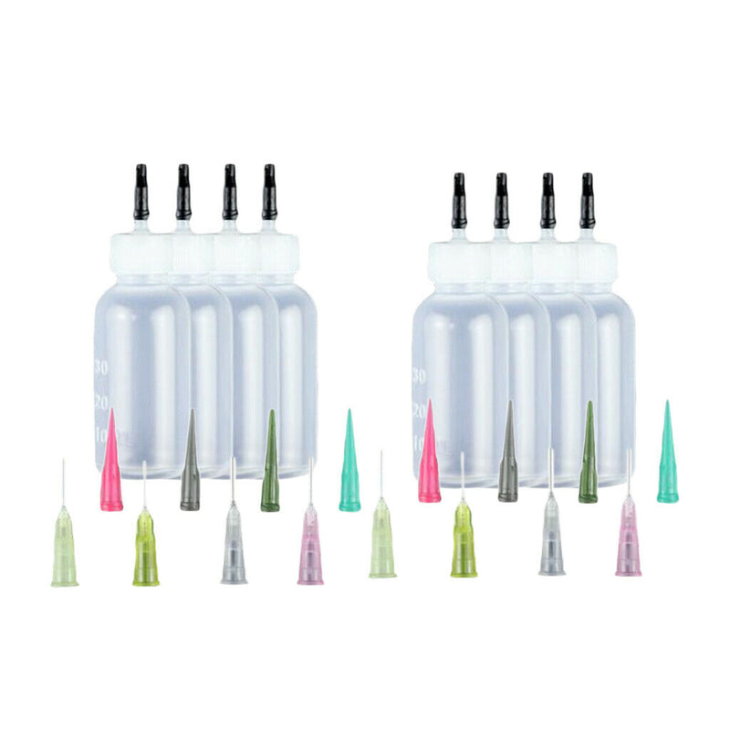 24Pcs 30ml Ink Syringe Bottles with Paint Liquid Dispensing Needle Tips Kit