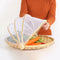 1Pc Hand Woven Bug Proof Basket Dustproof Picnic Basket Handmade Fruit Vege