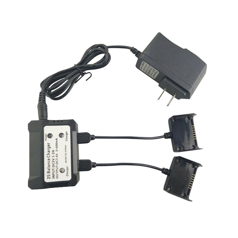 2-in-1 2S Lipo Battery Balance Charger Adapter for  HS700 RC Drone