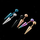 6pcs Mixed Color 16G Stainless Steel Barbell Ear Studs Earring Piercing