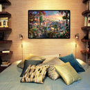 1000pcs Paper Puzzle Scenery Jigsaw Educational Toys for Adults Kids (F)