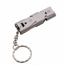 Stainless Steel Double Pipe High Decibel Emergency Survival Whistle Ke VFQ