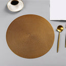 2PCS Round PVC Placemat Anti-Scalding Steak Plate Kitchen Dining Table Mats