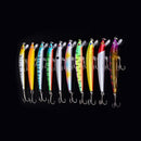 10pcs 9.5cm Assorted Minnow Fishing Lures Bass Crankbait Sharp Hooks Tackle New