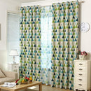 Triangle Pattern Room Window Curtain Drape Screen Sheer Voile Valance Green