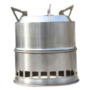 Portable Stainless Steel Lightweight Wood Stove Solidified Alcohol Stove Ou