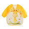 Cartoon Waterproof Unisex Baby Feeding Long Sleeve Art Apron Animal Bibs(F)