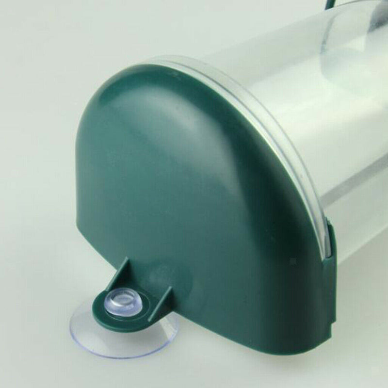 2xSuction Up Window Bird Feeder Hanging Wild Bird Feeder Auto Dispensing Feeding