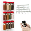 Kitchen Cabinet Spice Wall Rack Storage Plastic Organizer Door Clip Hooks I9H0
