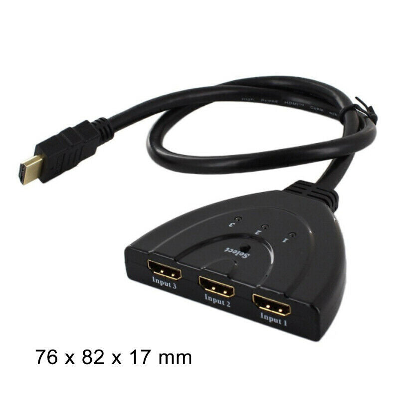 4K 3 Port HDMI Splitter Cable 4K HDMI 1.4 Switch Switcher HUB Adapter for HDTV X