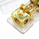 Stereo Fuse Block Car Audio Holder 60A 1 To 2 Way Power Distribution With Shell