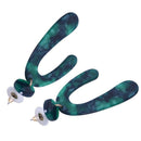 New Fashion Acrylic Hook Shaped Drop Earrings Women Geometric Statement Dan