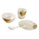 Household Restaurant Kitchen Dinner Set Dishes Spoon Cup Dinnerware White