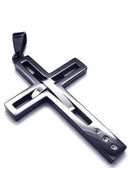 Jewelry Stainless Steel Cross Pendant with 60cm Necklace, Necklace for Men