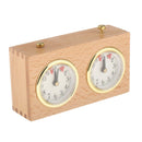 Analog Chess Clock Timer Wind-Up Mechanical Chess Clock Wooden   for Board Games